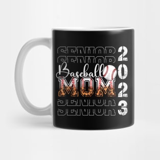 Senior 2023 Baseball Mom Leopard Mug